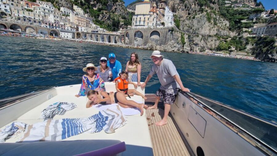 Amalfi Coast Premium Boat Tour from Sorrento - Premium comfort on board: shade, cold drinks, and a real meal