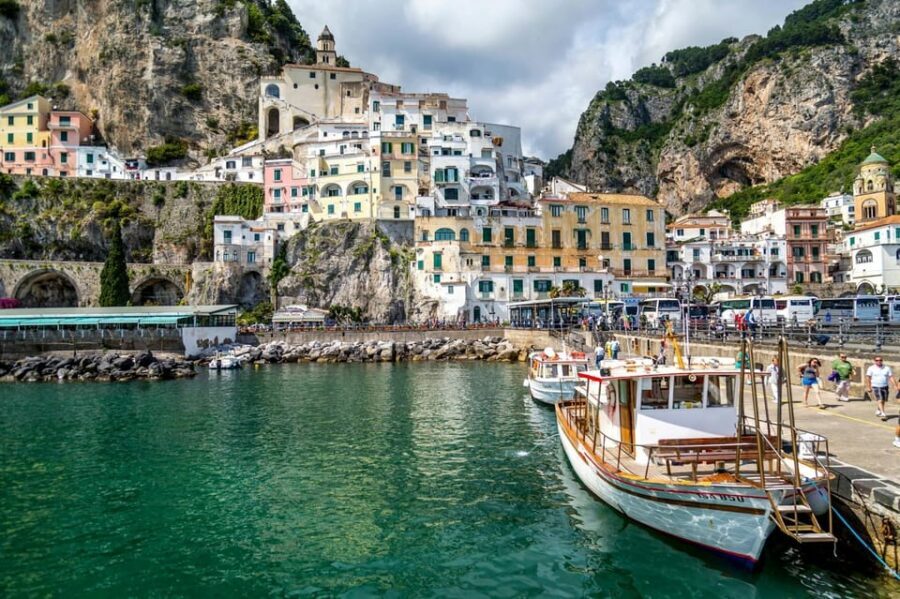 From Sorrento: Amalfi Coast Guided Bus Tour and Ferry Ride - Free Time in Amalfi: Wandering, Snacking, and People-Watching on Your Terms