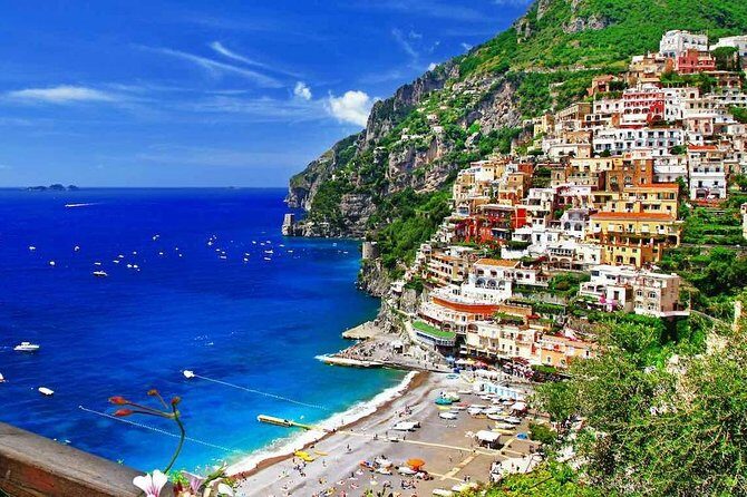 Positano, Amalfi & Ravello Shared Tour from Sorrento - Positano in one hour: shops, stairs, and Santa Maria Assunta
