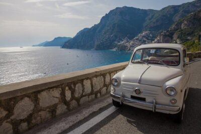 Private Amalfi Coast tour by Vintage Fiat 600 from Naples - Sorrento’s Piazza Tasso and Via San Cesareo: the classic first act