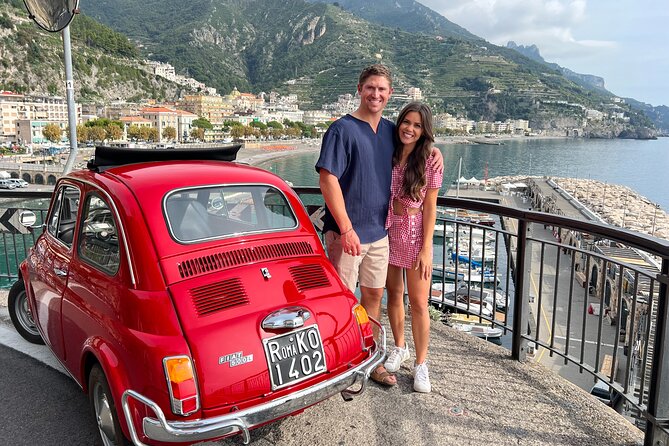 Private Amalfi Coast Vintage Fiat 500 Tour: Positano to Amalfi - A 1972 Fiat 500 turns the Amalfi Coast road into a show