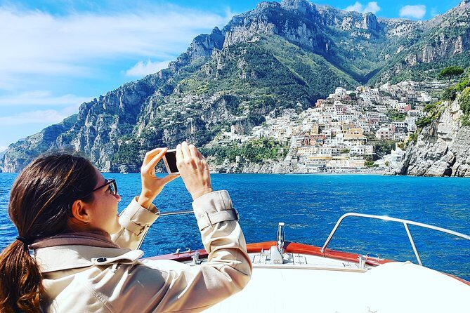 Private Boat Tour Sorrento to Positano & Amalfi–Typical Gozzo 850 - On-board comfort: padded front, shade choices, safety that feels normal