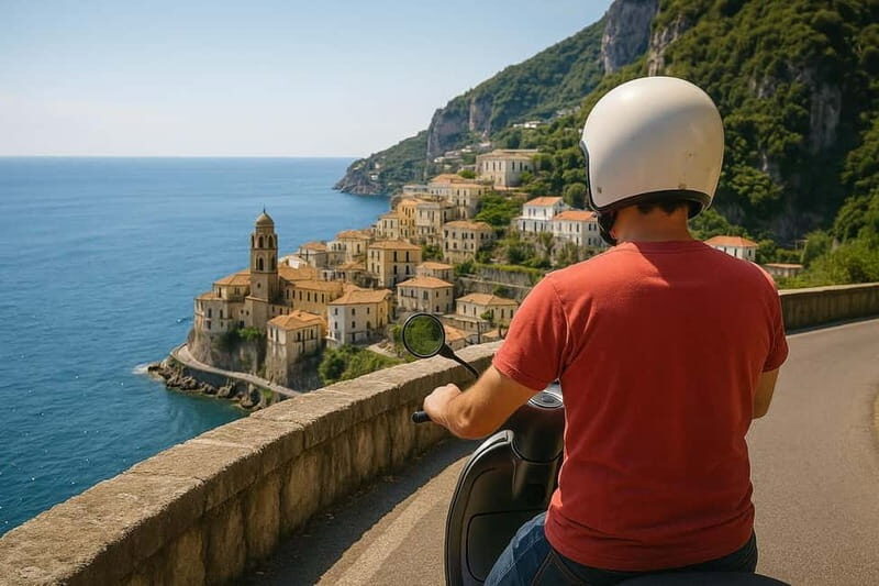 Salerno: Scooter Rental to travel the Amalfi Coast - Arriving in Positano: Cliffside Color, Winding Streets, and Big Energy