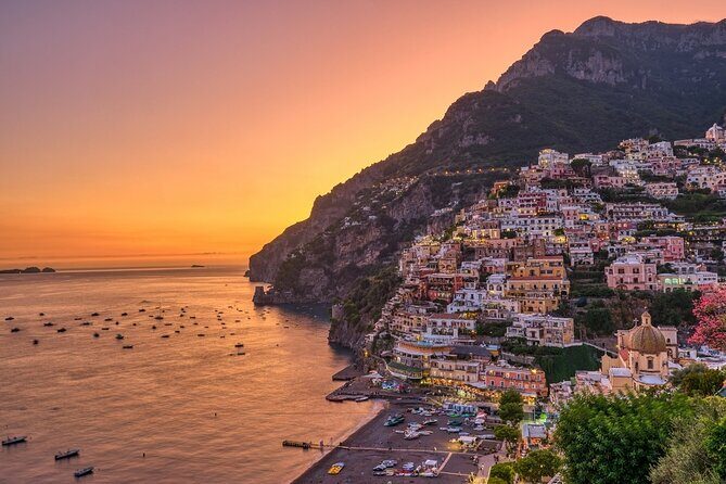 Sunset boat tour of the Amalfi Coast - Praiano and Africana cave: a calmer stop with a strong sense of place
