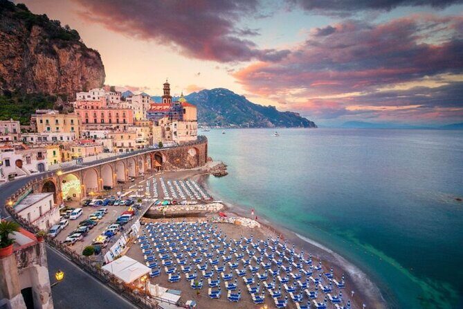Sunset boat tour of the Amalfi Coast - Stop 1 at Il Duoglio Spiaggia: Sant’Andrea cave and the Arch of Love area